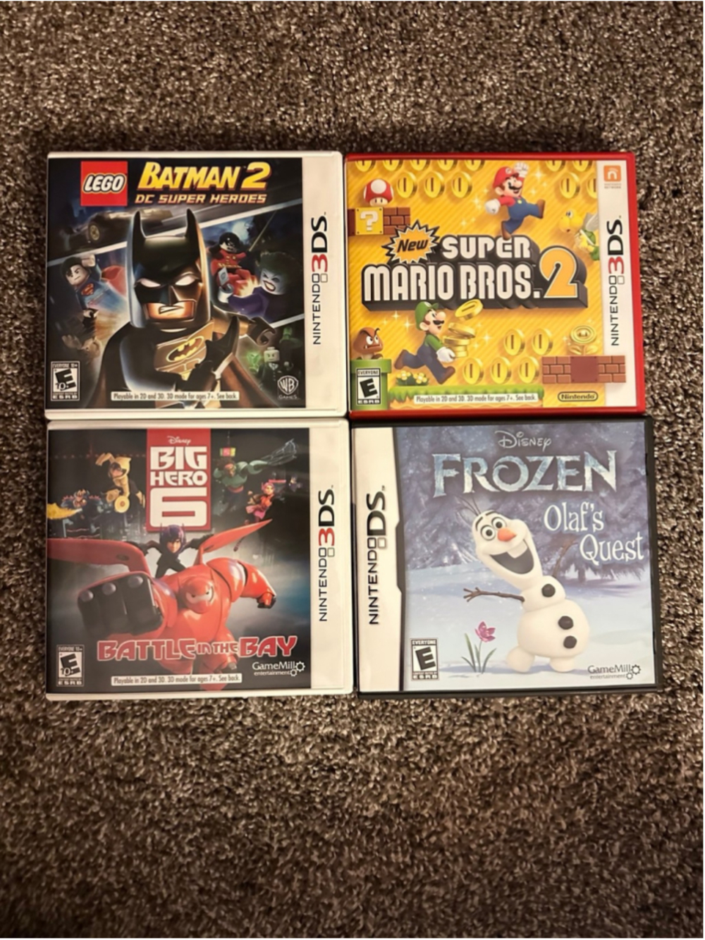 Like New Super Mario Bros 2, Batman 2, Big Hero 6,Frozen Olaf's quest bundle
